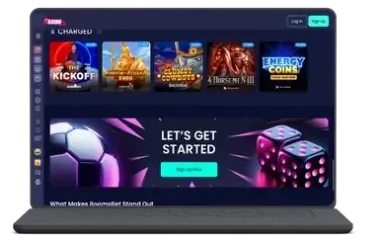 Booms Bet slots op desktop